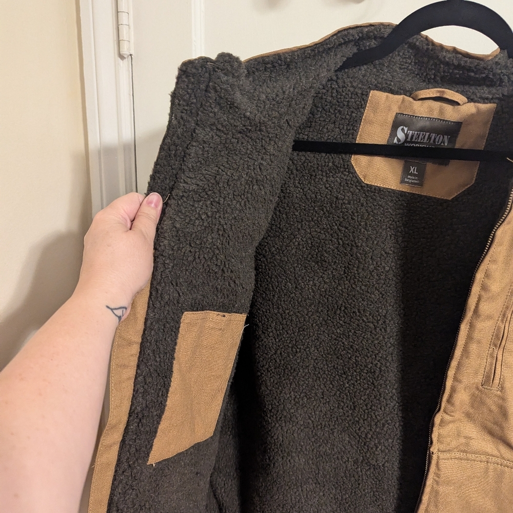 Steelton workwear Sherpa lined canvas vest size XL - Picture 6 of 11